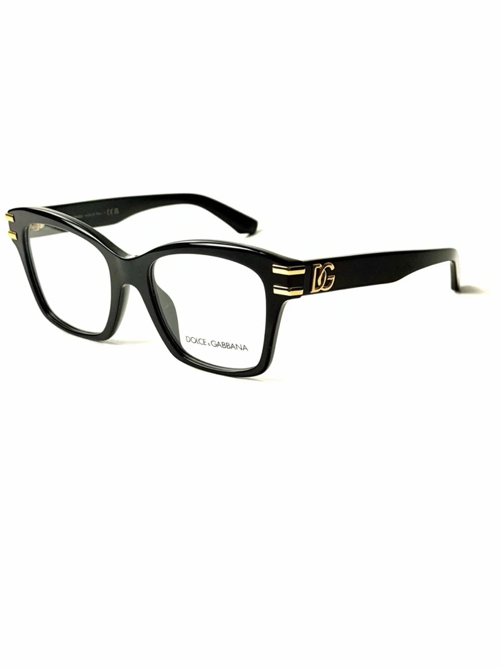 Dolce and Gabbana DG 3419 501 Black with Gold Authentic New Eyeglasses